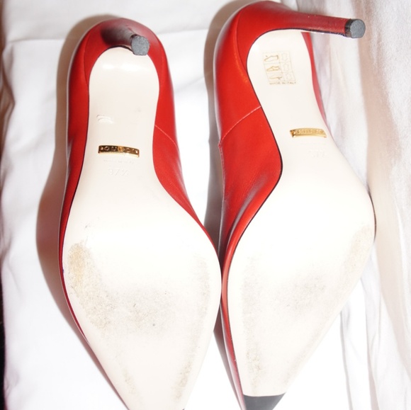 Gucci/Malaga kid/ Hibiscus Red Pumps - Picture 4 of 7
